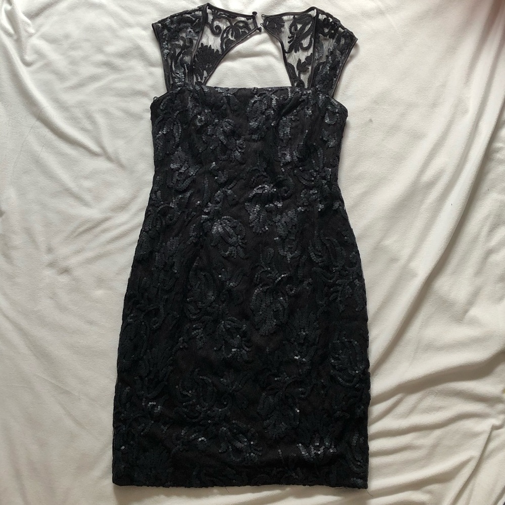 Black sequin Adrianna Papell dress